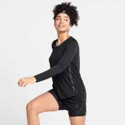 Odlo T-Shirt L/S Crew Neck Zeroweight Chill-Tec Women 6 Odlo T-Shirt L/S Crew Neck Zeroweight Chill-Tec Women -pyöräkauppa 68269 3 blackblackpack
