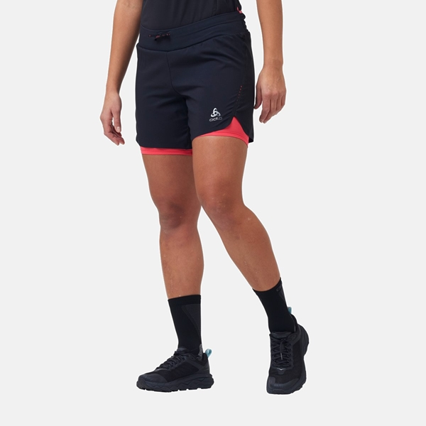 Odlo Axalp Trail 6 Inch 2-In-1 Shorts Women 4 Odlo Axalp Trail 6 Inch 2-In-1 Shorts Women - Image 4