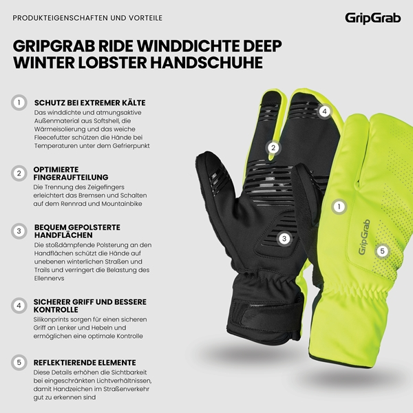 Gripgrab Ride Windproof Deep Winter Lobster Gloves 11 Gripgrab Ride Windproof Deep Winter Lobster Gloves - Image 11