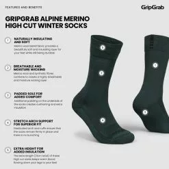 Gripgrab Winter Merino High Cut Socks -pyöräkauppa 74583 2 green
