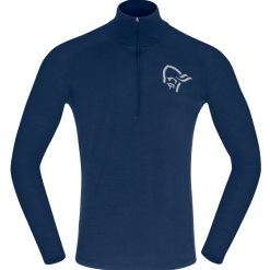 Norröna Norrøna Pureull Zip Neck M's -pyöräkauppa 76113 1 indigonight