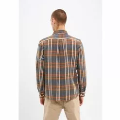 KnowledgeCotton Apparel Relaxed Checked Shirt - Gots/Vegan -pyöräkauppa 77010 4 darkgreymelange