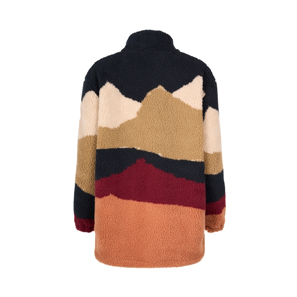 Knowledgecotton Apparel Teddy Printed High Neck Zip Jacket - Grs/Vegan 2 Knowledgecotton Apparel Teddy Printed High Neck Zip Jacket - Grs/Vegan - Image 2