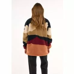 Knowledgecotton Apparel Teddy Printed High Neck Zip Jacket - Grs/Vegan 9 Knowledgecotton Apparel Teddy Printed High Neck Zip Jacket - Grs/Vegan -pyöräkauppa 77021 4 blackmulti