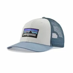 Patagonia P-6 Logo Trucker Hat -pyöräkauppa 77666 1 whitewlightplumegrey