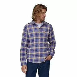 Patagonia M's L/S Cotton In Conversion LW Fjord Flannel Shirt -pyöräkauppa 77691 2 ombrevintageperennialpurple