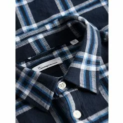 Knowledgecotton Apparel Relaxed Indigo Checkered Shirt - Gots/Vegan 10 Knowledgecotton Apparel Relaxed Indigo Checkered Shirt - Gots/Vegan -pyöräkauppa 78211 3 navycheck